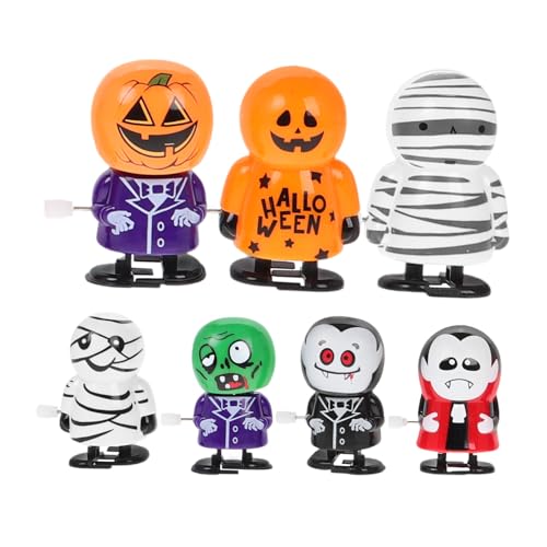 Hohopeti 7 Stück Teiliges Halloween Aufziehspielzeug Wind Up Laufspielzeug mit Gruseligen Figuren Wie Skelett Vampir Kürbis und Zombie Tragbar Leicht und Sicher für Party Mitgebsel Hohopeti 7 Stück Teiliges Halloween Aufziehspielzeug Wind Up Laufspielzeug mit Gruseligen Figuren Wie Skelett Vampir Kürbis und Zombie Tragbar Leicht und Sicher für Party Mitgebsel von Hohopeti