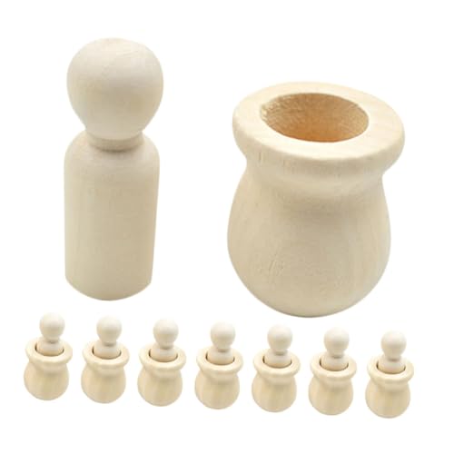 Hohopeti 8 Satz Unlackiertes Holzpuppen bastelset mit Sockel Natürliche Figuren aus Holz zum Bemalen DIY Handwerksprojekt für Kreative Jungen und Mädchen Individuelles Wohnaccessoire Hohopeti 8 Satz Unlackiertes Holzpuppen bastelset mit Sockel Natürliche Figuren aus Holz zum Bemalen DIY Handwerksprojekt für Kreative Jungen und Mädchen Individuelles Wohnaccessoire von Hohopeti