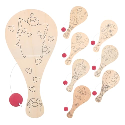 Hohopeti 8 Stück Teiliges Blanko Holz Paddel für Ungefertigtes DIY Tischtennis Schläger aus Holz Vielseitige und Bastelfläche Kreative Handmalerei Fördert Spielerische Entwicklung und Hohopeti 8 Stück Teiliges Blanko Holz Paddel für Ungefertigtes DIY Tischtennis Schläger aus Holz Vielseitige und Bastelfläche Kreative Handmalerei Fördert Spielerische Entwicklung und von Hohopeti