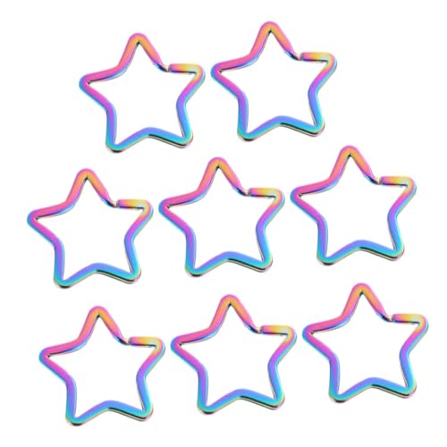 Hohopeti 8 Stück Teiliges Metall Stern Schlüsselringe Kleine Bunte Stern-schlüsselanhänger für DIY Bastelprojekte Vielseitig für Zuhause Büro Auto Organisation und Geschenkideen Hohopeti 8 Stück Teiliges Metall Stern Schlüsselringe Kleine Bunte Stern-schlüsselanhänger für DIY Bastelprojekte Vielseitig für Zuhause Büro Auto Organisation und Geschenkideen von Hohopeti