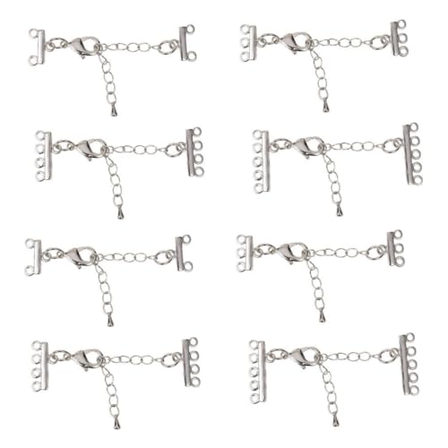 Hohopeti 8 Stück Teiliges Verstellbare Edelstahl Verlängerungsketten für Armbänder Schmuckverbinder Kettenverlängerung DIY Zubehör für Perlenarmbänder und Handgefertigten Schmuck Hohopeti 8 Stück Teiliges Verstellbare Edelstahl Verlängerungsketten für Armbänder Schmuckverbinder Kettenverlängerung DIY Zubehör für Perlenarmbänder und Handgefertigten Schmuck von Hohopeti