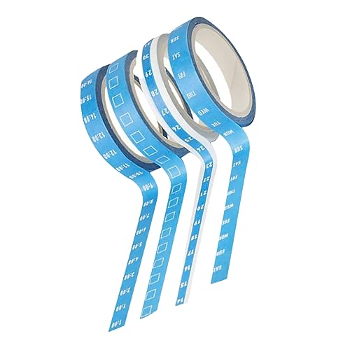 Hohopeti 8Stücke Zeitmanagement Washi Tape für Wochen und Stundenplanung Dekoratives Klebeband für Scrapbooking und Handwerk Blau von Hohopeti