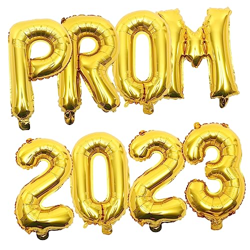 Hohopeti Abschlussballon Set Aluminiumfolie Langlebig Dekorativ für Abschlussfeier Partyzubehör Goldene Folienballons Class Of Partydeko für Schulabschluss von Hohopeti