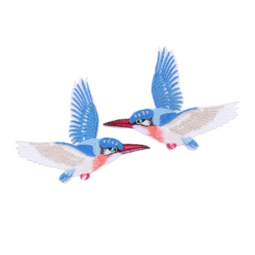 Hohopeti Applique Patches mit Vögel Motiv DIY Stickerei aus Hochwertigem Rayon Selbstklebend zum Aufbügeln Kleidung Wie Jeans Taschen Langlebig und Praktisch von Hohopeti