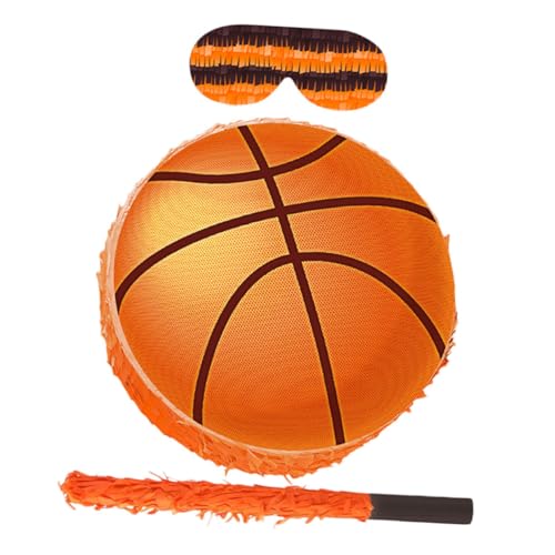 Hohopeti Basketball Pinata mit Stock und Augenbinde Sportliche Partydekoration für Kindergeburtstag Interaktives Spiel für Jungen und Mädchen Einfache Befüllung Sport-themen Veranstaltung Hohopeti Basketball Pinata mit Stock und Augenbinde Sportliche Partydekoration für Kindergeburtstag Interaktives Spiel für Jungen und Mädchen Einfache Befüllung Sport-themen Veranstaltung von Hohopeti