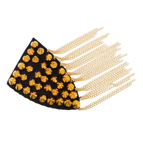 Hohopeti Blazer Epaulet mit Nieten und Goldfarbener Quasten kette Langlebiges Schulterabzeichen für Kostüm Performance Party und Modische Jacken dekoration Hohopeti Blazer Epaulet mit Nieten und Goldfarbener Quasten kette Langlebiges Schulterabzeichen für Kostüm Performance Party und Modische Jacken dekoration von Hohopeti