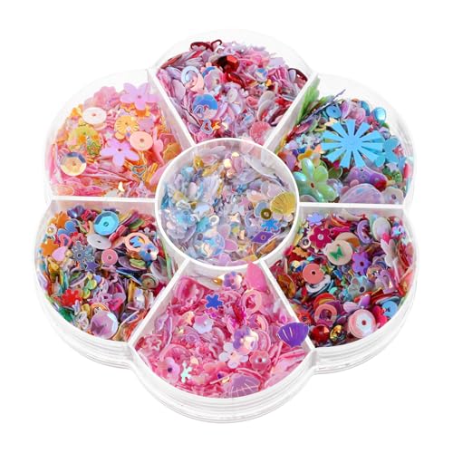 Hohopeti Bunte Irisierende Bastel Pailletten Lose Glitzernde Schmuck und Nähdekorationen Vielseitig für Diy Party Kleidung Haar und Nagelkunst Langlebige Bastelmaterialien Box Hohopeti Bunte Irisierende Bastel Pailletten Lose Glitzernde Schmuck und Nähdekorationen Vielseitig für Diy Party Kleidung Haar und Nagelkunst Langlebige Bastelmaterialien Box von Hohopeti