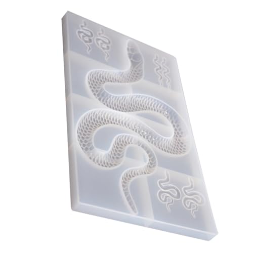 Hohopeti DIY Silikon Gießform Schlange Form Silikonform für Epoxidharz Schmuckherstellung Große Glatte Oberfläche Langlebig und Antihaftbeschichtet für Handgemachte Schlangen Anhänger von Hohopeti