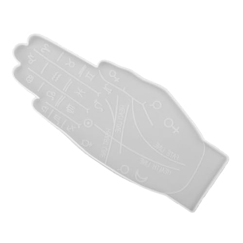 Hohopeti DIY Silikonform Palmistry Design Gießform Flexibel Transparent für Untersetzer Tassenmatte Deko Tablett Kante Bastelprojekte mit Hoher Reinigung Leichtigkeit von Hohopeti