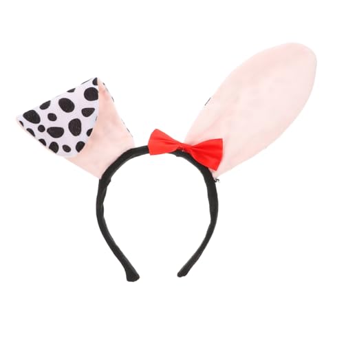 Hohopeti Dalmatiner Ohren Stirnband Plüsch Hundeohren Kopfband für Damen Drahtformbar Kostüm Party Zubehör für Karneval Halloween von Hohopeti