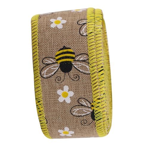 Hohopeti Dekoband mit Bienenmuster Yards Geschenkband für Verpackung DIY Basteln Glattes Langlebiges Band für Festtagsdekoration und Kreative Geschenkverpackung Hohopeti Dekoband mit Bienenmuster Yards Geschenkband für Verpackung DIY Basteln Glattes Langlebiges Band für Festtagsdekoration und Kreative Geschenkverpackung von Hohopeti