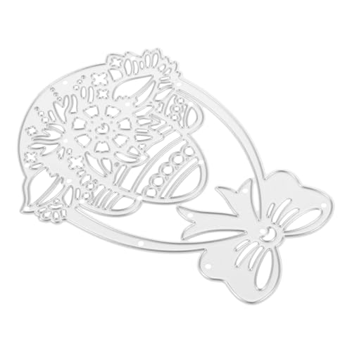 Hohopeti Eierförmige Stanzschablone aus Kohlenstoffstahl für DIY Scrapbooking und Kartenherstellung Präzise Metall stanzform für Ostern Leicht Langlebig für Bastelprojekte und von Hohopeti
