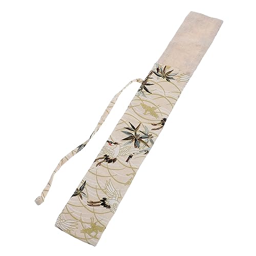 Hohopeti Faltbare Fächertasche aus Baumwoll Satin Leichter Handfächerhalter Schützende Aufbewahrungstasche für Chinesische Fächer Geschenkverpackung für Festliche Anlässe und Partys von Hohopeti