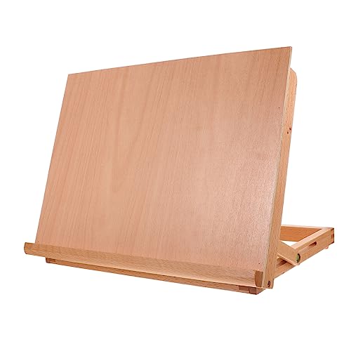 Hohopeti Faltbare Tischstaffelei Holz Zeichentisch Verstellbar Künstler Skizzenbrett Kompakt Leicht Für Malen Skizzieren Drafting Zuhause Reise von Hohopeti