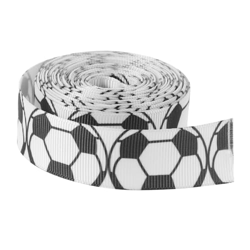 Hohopeti Fußball Dekoratives Satinband Breit Geschenkband für Geschenkverpackung Bastelband für Partydeko und DIY Fußballfans Hohopeti Fußball Dekoratives Satinband Breit Geschenkband für Geschenkverpackung Bastelband für Partydeko und DIY Fußballfans von Hohopeti