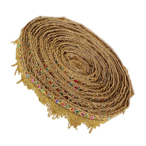 Hohopeti Goldene Spitzenborte mit Pailletten Langlebiges Feines Zierband für DIY Kleidung Kostüme Blumensträuße und Festliche Dekorationen Vielseitiges Näh und Bastelzubehör Hohopeti Goldene Spitzenborte mit Pailletten Langlebiges Feines Zierband für DIY Kleidung Kostüme Blumensträuße und Festliche Dekorationen Vielseitiges Näh und Bastelzubehör von Hohopeti