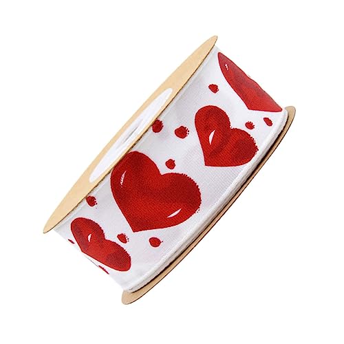 Hohopeti Hochwertiges Rotes Polyesterband mit Herzmuster Dekoratives Geschenkband für Hochzeit Valentinstag Geburtstag und DIY Verpackungen Schleifenband mit Romantischem Design Hohopeti Hochwertiges Rotes Polyesterband mit Herzmuster Dekoratives Geschenkband für Hochzeit Valentinstag Geburtstag und DIY Verpackungen Schleifenband mit Romantischem Design von Hohopeti