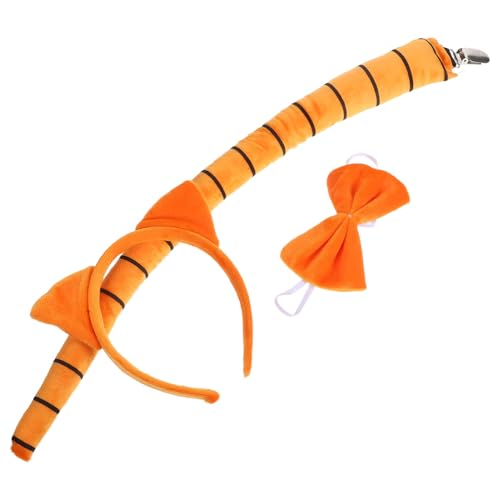 Hohopeti Katzenkostüm Set aus Weichem Material mit Katzenohren Stirnband und Katzenschwanz Bequem und Sicher für Karneval Halloween Rollenspiel Passend für Mädchen und Jungen von Hohopeti