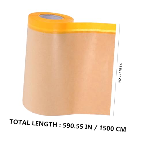 Hohopeti Kraftpapier Maskierpapier mit Klebeband Wasserabweisend Robust für Autolackierung Möbel Heimschutz Vielseitig Einsetzbar Professionelle Abdeckfolie Hohopeti Kraftpapier Maskierpapier mit Klebeband Wasserabweisend Robust für Autolackierung Möbel Heimschutz Vielseitig Einsetzbar Professionelle Abdeckfolie von Hohopeti