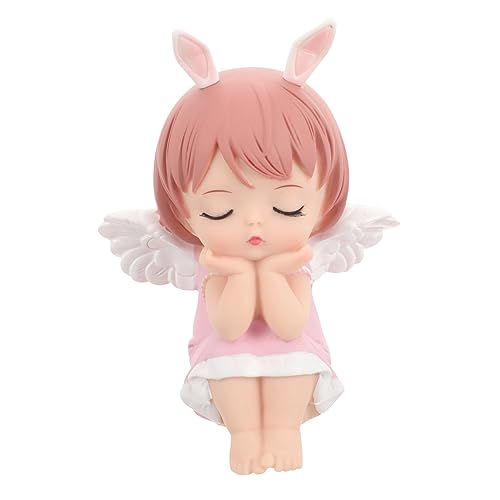 Hohopeti Lustiger Engel Cake Ornament aus Langlebigem Vinyl Niedliche Geburtstagstortendeko für Vielseitige Kuchenverzierung und Tischdekoration für Party und Zuhause von Hohopeti