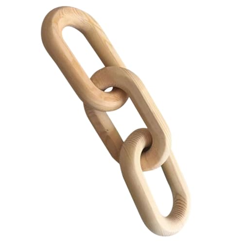 Hohopeti Moderne Holzkettenglieder Dekoration Holz Ring Design Tischdeko für Rustikale und Boho Wohnzimmer Langlebig und Vielseitig Einsetzbar Hohopeti Moderne Holzkettenglieder Dekoration Holz Ring Design Tischdeko für Rustikale und Boho Wohnzimmer Langlebig und Vielseitig Einsetzbar von Hohopeti