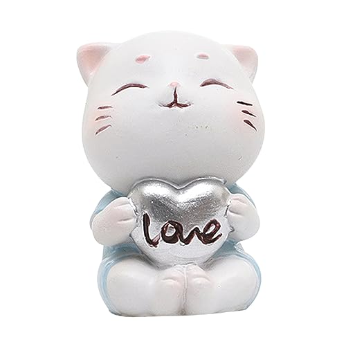 Hohopeti Niedlicher Harz Cake Topper Katzenmotiv Langlebige Tortendeko und Verspieltes Wohnaccessoire für Geburtstagstorten Home Office und Auto Dekoration von Hohopeti