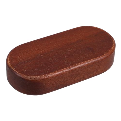 Hohopeti Ovaler Schwarzer Walnuss holzblock Stabile DIY Bastelbasis für Handwerksprojekte Schnitzen Malerei Modellautos Vielseitig Eleganter Holzblock für Basteln und Dekoration von Hohopeti