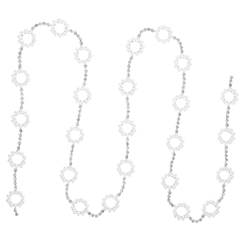Hohopeti Rhinestone Perlenband Breit Dekorative DIY Strass Kette mit Perlen Vielseitiges Schmuck und Bekleidungszubehör Zuschneidbar für Kleidung Taschen Hochzeiten und Accessoires von Hohopeti