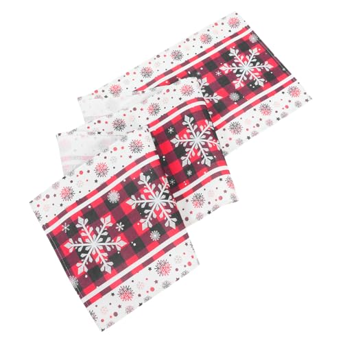 Hohopeti Roter Tischläufer mit Büffelkaro und Eleganten Schneeflocken Langlebiges Plaid Material Festliche Winter und Weihnachtsdekoration für Esszimmer Küche und Kaffeetisch Hohopeti Roter Tischläufer mit Büffelkaro und Eleganten Schneeflocken Langlebiges Plaid Material Festliche Winter und Weihnachtsdekoration für Esszimmer Küche und Kaffeetisch von Hohopeti