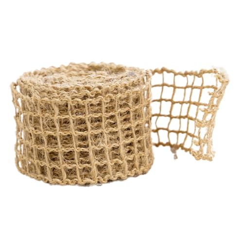 Hohopeti Rustikales Juteband mit Drahtgeflecht Yards Vielseitiges Geschenkband für DIY Basteln Verpackung Haarschmuck und Partydekoration für Herbstfest Shower Weihnachten und Tischdeko von Hohopeti