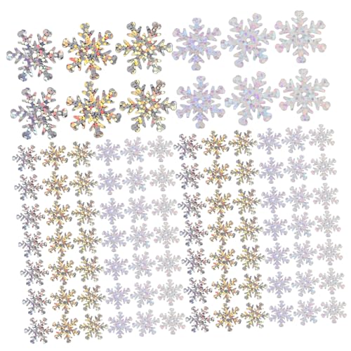Hohopeti Schneeflocken Pailletten Flach Glitzernd für DIY Basteln Weihnachtsdeko Tischstreu Winter Ornament Füllmaterial Funkelnde Bastelsequins für Individuelle Ohrschmuckgestaltung von Hohopeti