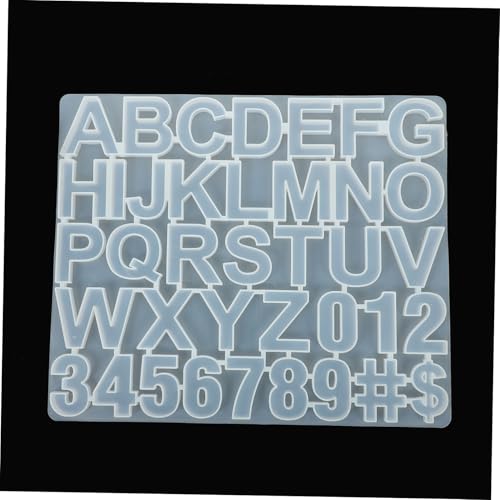 Hohopeti Silikonform Alphabet und Zahlen für DIY Anhänger Gießform Epoxidharz Mold für Schmuckanhänger Basteln Kreative Buchstaben Silikonform Anhänger von Hohopeti