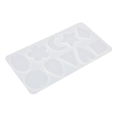 Hohopeti Silikonform Anhänger Gießform Epoxidharz DIY Schmuckschmuck Form Flexibel Reißfest Transparent für Ohrringe und Schmuckanhänger Basteln von Hohopeti