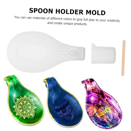 Hohopeti Silikonform Löffelhalter Flexibel Wiederverwendbar für DIY Schmucktablett Epoxidharz Gießform Kunsthandwerk Geschenk für Bastler und Kreative Dekoration von Hohopeti