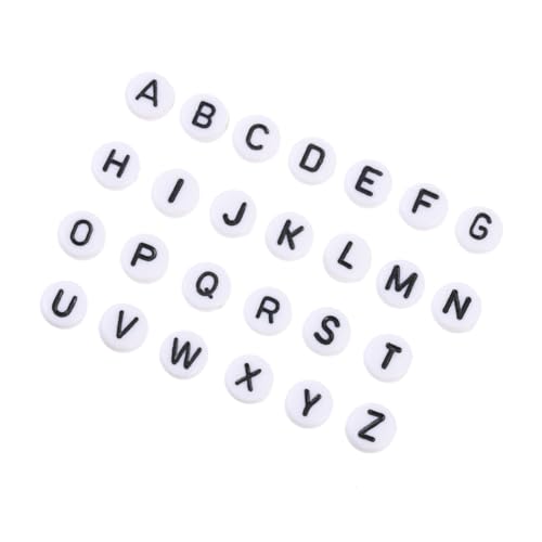 Hohopeti Teiliges Buchstaben Perlen Flache Acryl Alphabet Anhänger Runde DIY Schmuckperlen für Armbänder Ketten und Kinderbasteln Weiß Schwarze Buchstaben pro Packung Hohopeti Teiliges Buchstaben Perlen Flache Acryl Alphabet Anhänger Runde DIY Schmuckperlen für Armbänder Ketten und Kinderbasteln Weiß Schwarze Buchstaben pro Packung von Hohopeti