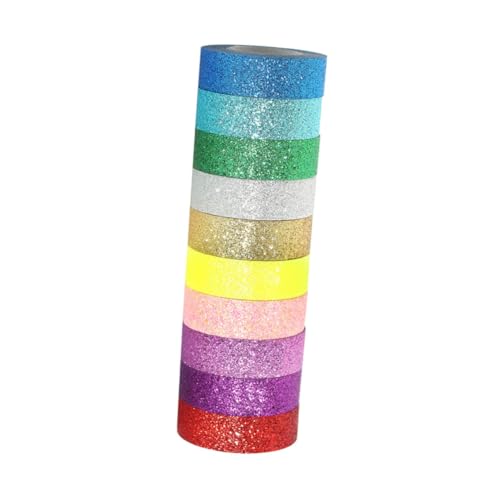 Hohopeti Teiliges Buntes Glitzer Washi Tape Set Dekoratives Klebeband für Scrapbooking DIY Bastelprojekte Planer Kalender Vielseitige Haftetiketten ohne Rückstände Hohopeti Teiliges Buntes Glitzer Washi Tape Set Dekoratives Klebeband für Scrapbooking DIY Bastelprojekte Planer Kalender Vielseitige Haftetiketten ohne Rückstände von Hohopeti