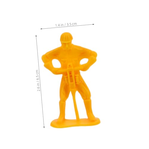 Hohopeti Teiliges Miniatur Bauarbeiter Figuren Kunststoff Realistische Baustellen Dekoration für Geburtstagskuchen und Sandtisch Zubehör Jungen von Hohopeti