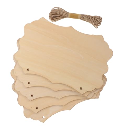 Hohopeti Unfertige Holzschilder mit Juteschnur Große Rechteckige Holztafeln Leichte DIY Holzschilder zum Bemalen Gravieren Kreative Wand Türdekoration von Hohopeti