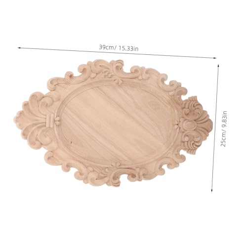 Hohopeti Vintage Holzschnitzerei Applikationen Unlackiert Holzornamente Möbelverzierung Rustikale Holzdekor Aufsätze Für Schrank Tür Landhausstil Wanddeko von Hohopeti
