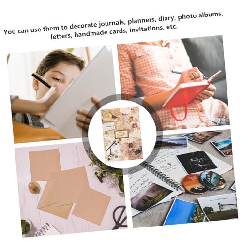 Hohopeti Vintage Journal Sticker Pet Material Aesthetic Scrapbook Supplies für Bullet Journaling Planner Tagebuch Fotoalbum DIY Dekoration Kleine Selbstklebende Aufkleber für Kreative von Hohopeti