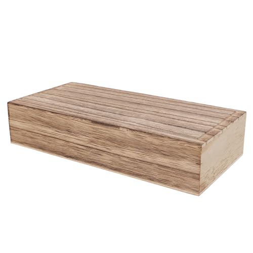 Hohopeti Vintage Schmuckschatulle aus Massivem Holz Große Rechteckige Aufbewahrungsbox für Schmuck Retro Ketten Armbandhalter Robuste und Praktische Schmuckbox zur Stilvollen Aufbewahrung von Hohopeti
