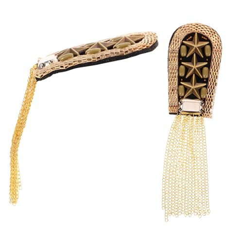 Hohopeti Vintage Schulter epauletten mit Metall quasten Stilvolle Schulterbroschen für Damen Modische Schmuckakzente zur Kleidungsdekoration Stilvolle Accessoires für Frauen Hohopeti Vintage Schulter epauletten mit Metall quasten Stilvolle Schulterbroschen für Damen Modische Schmuckakzente zur Kleidungsdekoration Stilvolle Accessoires für Frauen von Hohopeti