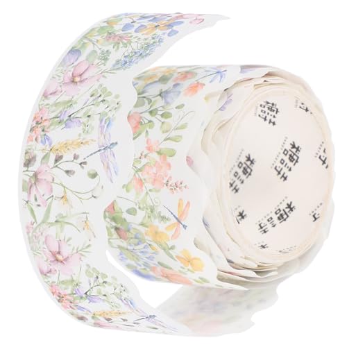 Hohopeti Vintage Washi Tape Blumenmuster Scrapbook Klebeband DIY Sticker Roll für Tagebücher Kalender Geschenke und Fotoalben Langlebiges Dekoratives Bastelband mit Grünem Rand für Hohopeti Vintage Washi Tape Blumenmuster Scrapbook Klebeband DIY Sticker Roll für Tagebücher Kalender Geschenke und Fotoalben Langlebiges Dekoratives Bastelband mit Grünem Rand für von Hohopeti