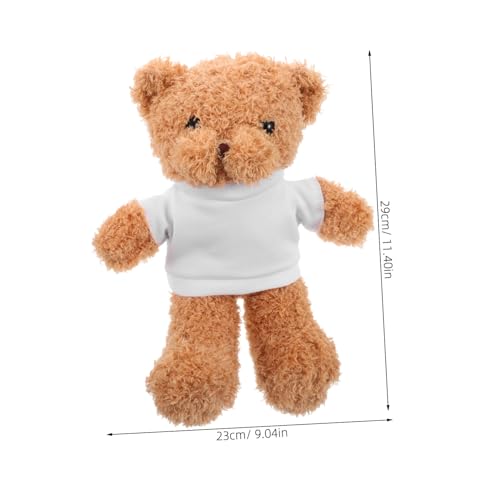 Hohopeti Weicher Plüsch-teddybär mit Blanko T-Shirt zum Selbergestalten Kuscheliges Stofftier für Weihnachten Shower Geburtstage Vielseitige Dekoration für Erwachsene von Hohopeti
