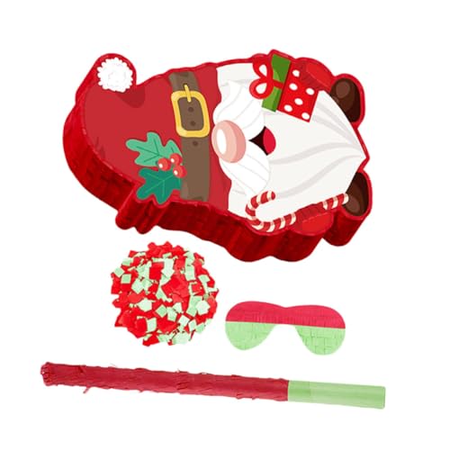 Hohopeti Weihnachts-piñata mit Zwerg-design Komplettset mit und Augenbinde Papier-piñata für Süßigkeiten Weihnachtsfeiern Indoor Outdoor-deko Hohopeti Weihnachts-piñata mit Zwerg-design Komplettset mit und Augenbinde Papier-piñata für Süßigkeiten Weihnachtsfeiern Indoor Outdoor-deko von Hohopeti