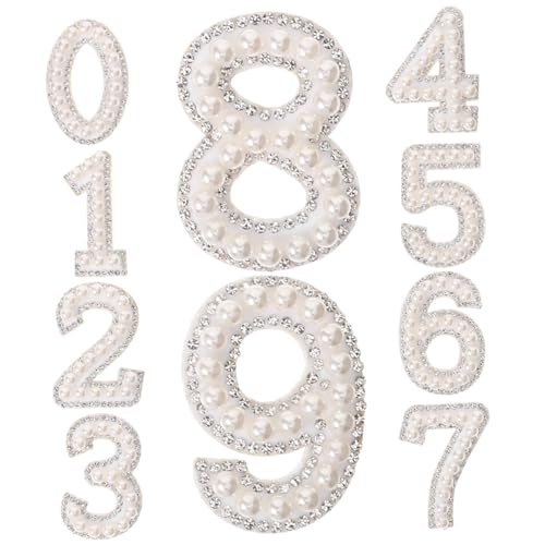 Hohopeti Weiße Zahl Aufbügelpatches mit Strass Perlen Strapazierfähige DIY Reparatur Flicken für Kleidung Jacken Hosen und Rucksäcke Hautfreundlich und Langlebig Hohopeti Weiße Zahl Aufbügelpatches mit Strass Perlen Strapazierfähige DIY Reparatur Flicken für Kleidung Jacken Hosen und Rucksäcke Hautfreundlich und Langlebig von Hohopeti