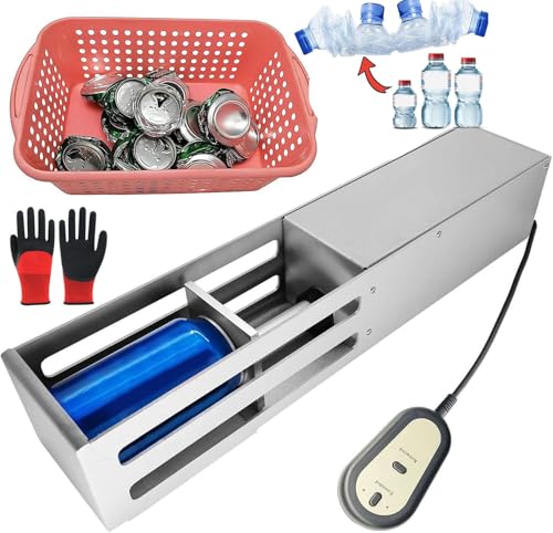 Hoiaost Elektrischer Dosenzerkleinerer, Tragbarer Wasserflaschen-Recycling-Kompressor, Geeignet Für 160–500 Ml Dosen, 250–350 Ml Plastikwasserflaschen, Handschuhe Tragen,Silver Hoiaost Elektrischer Dosenzerkleinerer, Tragbarer Wasserflaschen-Recycling-Kompressor, Geeignet Für 160–500 Ml Dosen, 250–350 Ml Plastikwasserflaschen, Handschuhe Tragen,Silver von Hoiaost