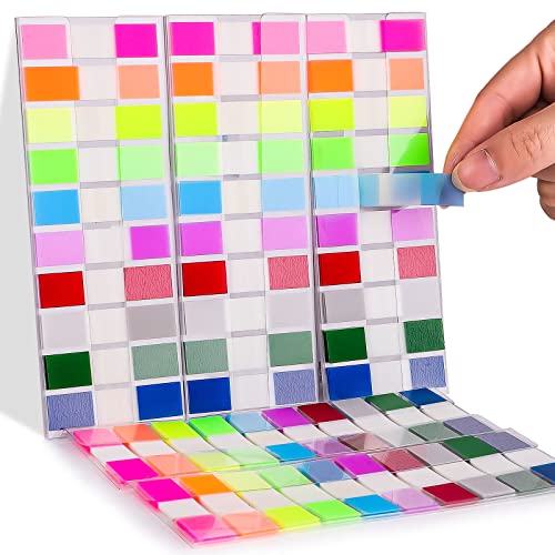 1000 Blätter Sticky Notes Transparent, Haftnotizen Klebezettel, Praktischen Book Tabs, Page Marker, Klein Klebezettel, Seitenmarker für Schreibwaren Aesthetic, Studieren, Büro (10 Farben) von Hoiny