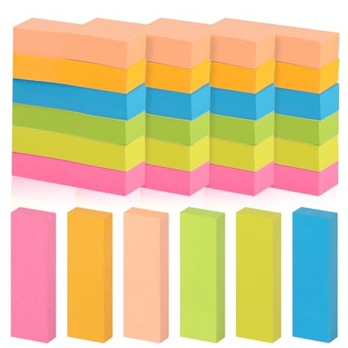 1600 Blatt Haftnotizen Klein, Sticky Notes, Haftnotizen Klebezettel, Klebezettel Klein, Haftnotizen Pastell, Page Marker, Book Tabs für Büro Zuhause Schule Sitzung (6 Farbe) von Hoiny