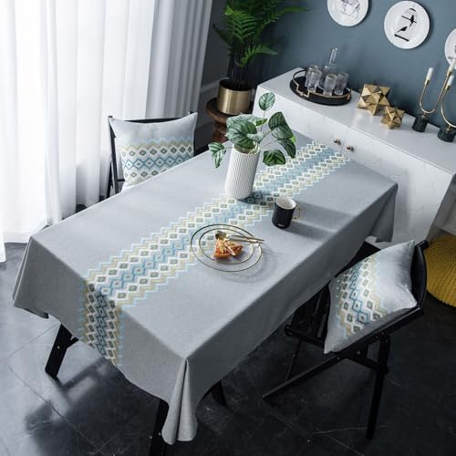 Hoisy Tischdecke Wasserabweisend Table Cloth Boho Tischdecke Lotuseffekt Wohnzimmertisch 135x200 cm von Hoisy